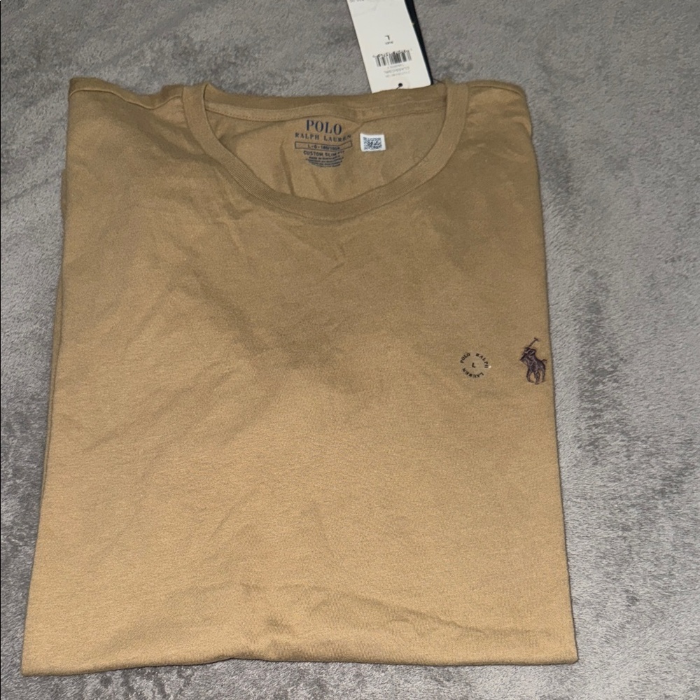 Polo Ralph Lauren Tan T-Shirt size (large) NWT